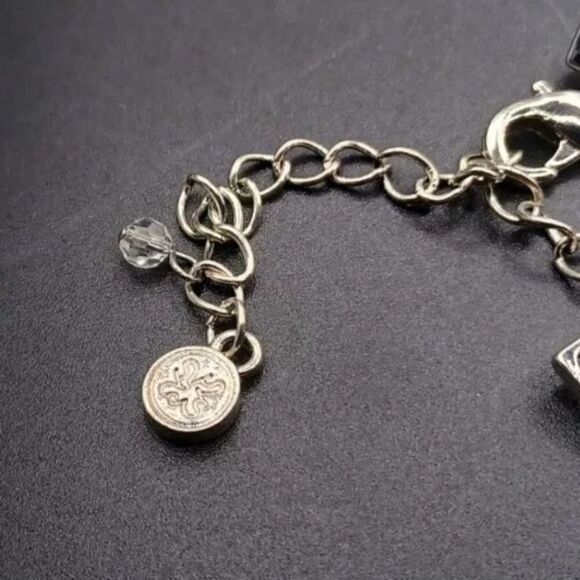 JTV Marked Signed Multi Strand Purple Silvertone Statement Necklace NWOT - Picture 3 of 4